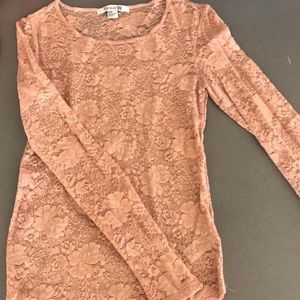 Pastel pink lace shirt